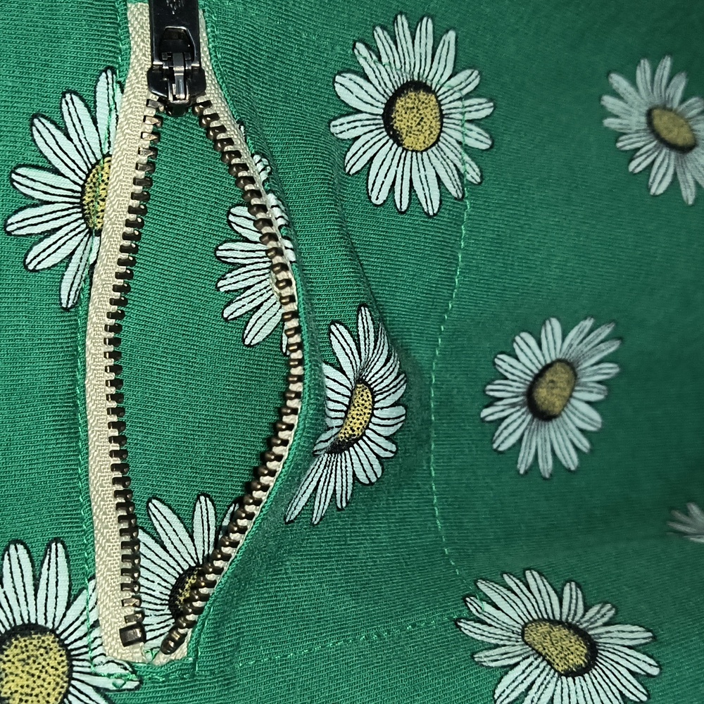 FP Movement by Free People Hot Shot Green Daisy Print Romper - Picture 9 of 10